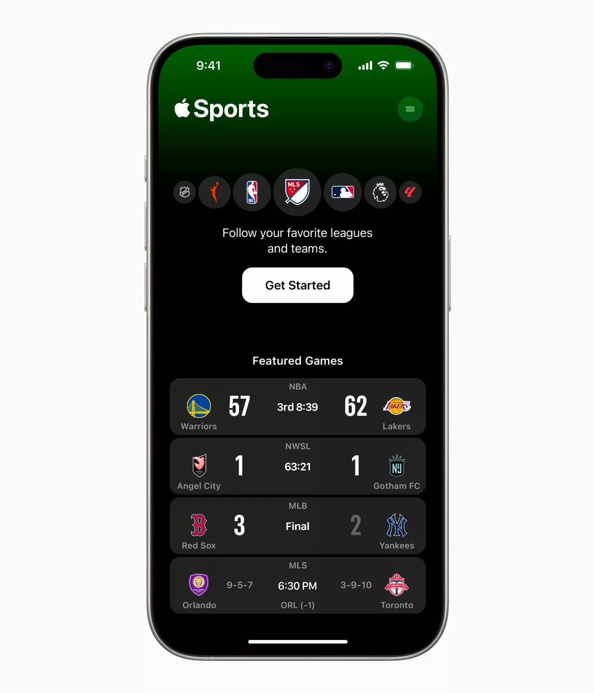 Application mobile affichant scores et actualités sportives.