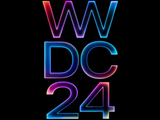Logo WWDC 24 néon coloré