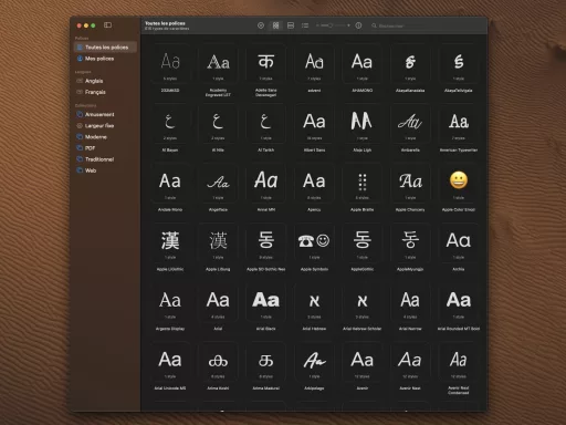 comment installer polices macos