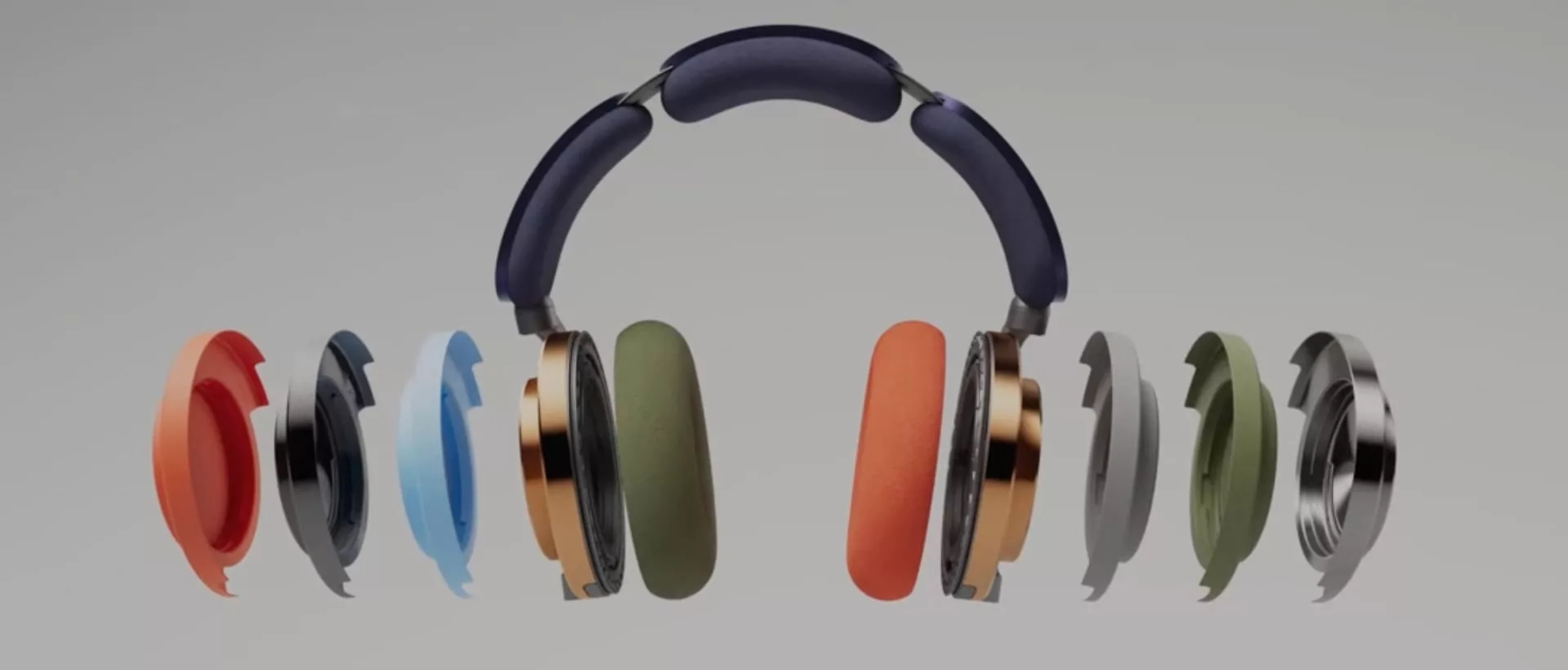 Explosé des composants d'un casque audio