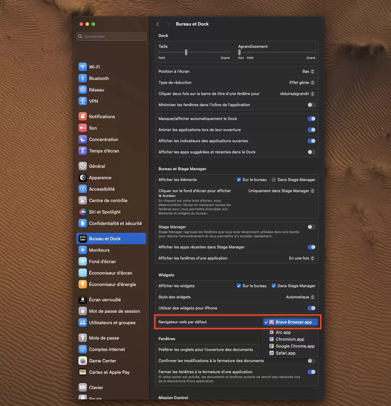 Comment changer le navigateur par défaut sur macOS