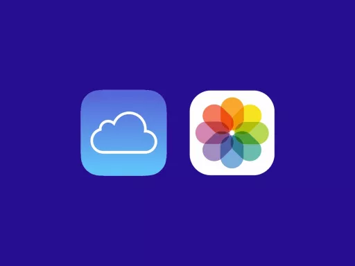 Icônes d'iCloud Drive et Photos Apple