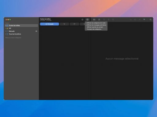 Interface messagerie électronique sur écran d'ordinateur.