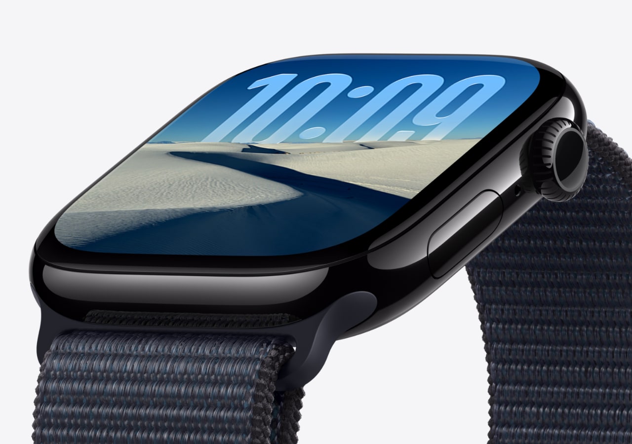 Montre intelligente avec cadran numérique. apple watch series 11