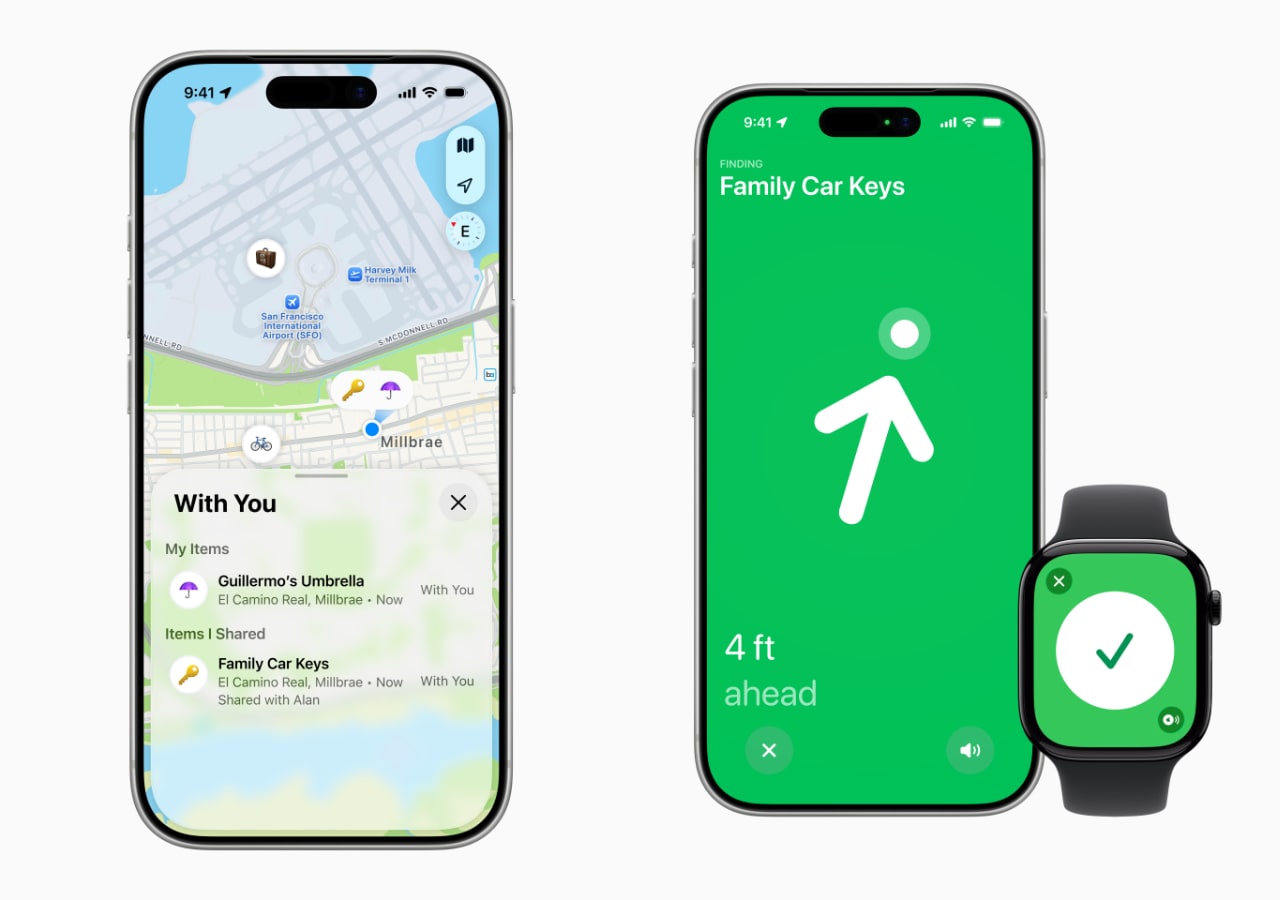 Localisation d'objets via smartphone et montre connectée.