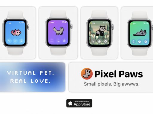 Application montre virtuelle animal Pixel Paws.