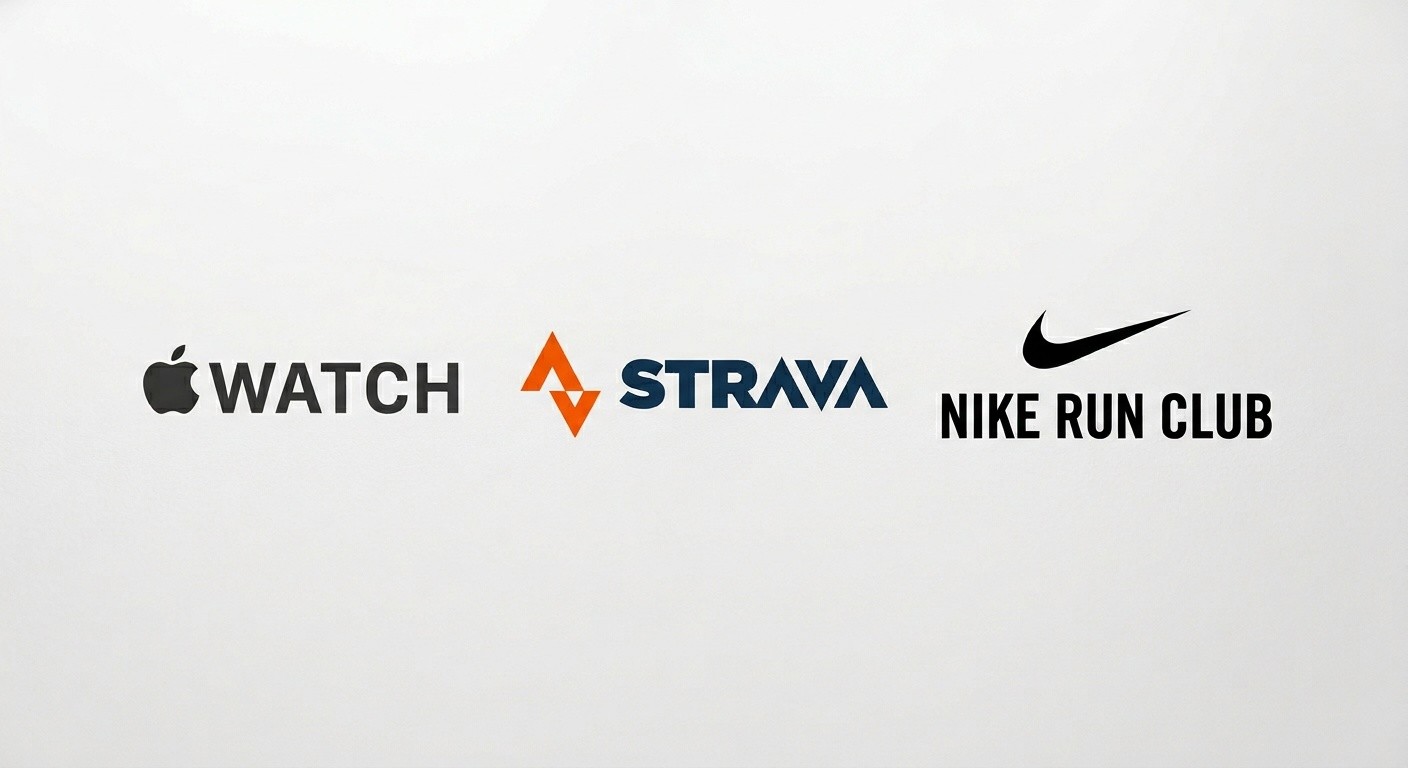 Logos Apple Watch, Strava et Nike Run Club