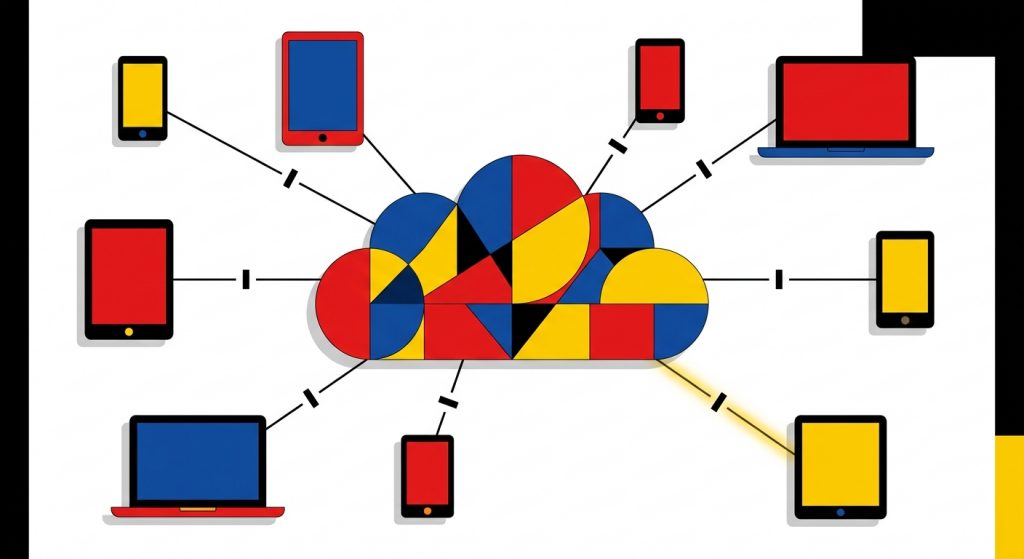 Illustration stylisée d'un nuage iCloud avec des lignes de synchronisation brisées, représentant le bug CloudKit corrigé dans iOS 26.4.1