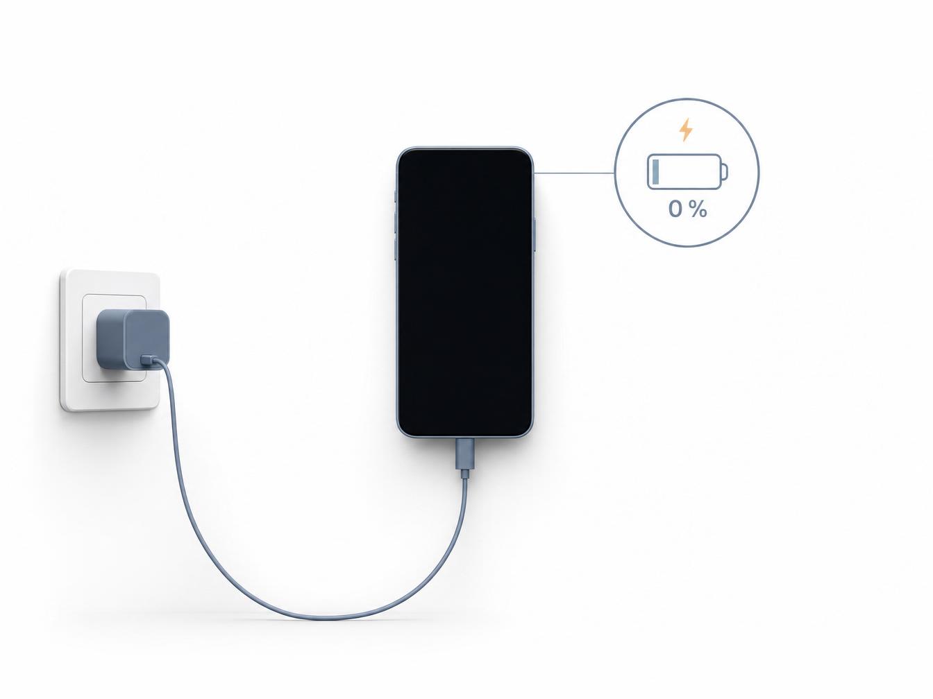 La première étape : charge secteur 30 minutes minimum