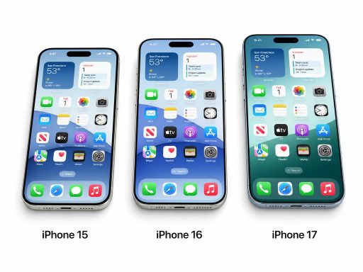 Comparaison iPhone 15, 16 et 17
