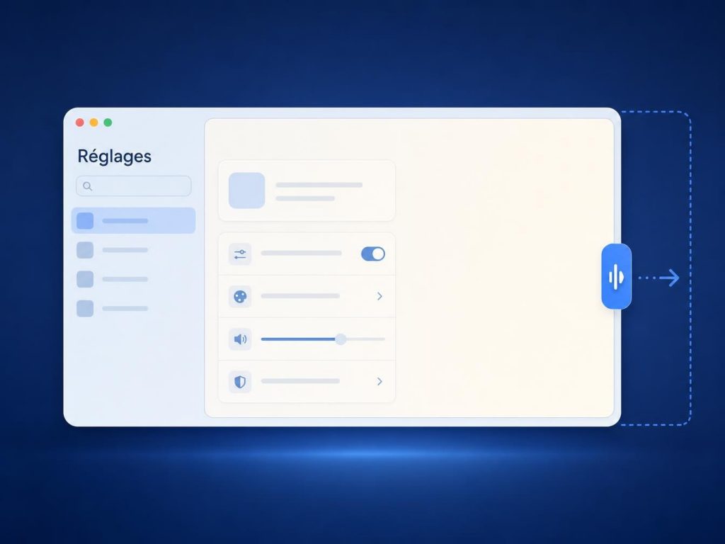Fenêtre Réglages Système de macOS 27 étirée horizontalement, avec sa poignée de redimensionnement