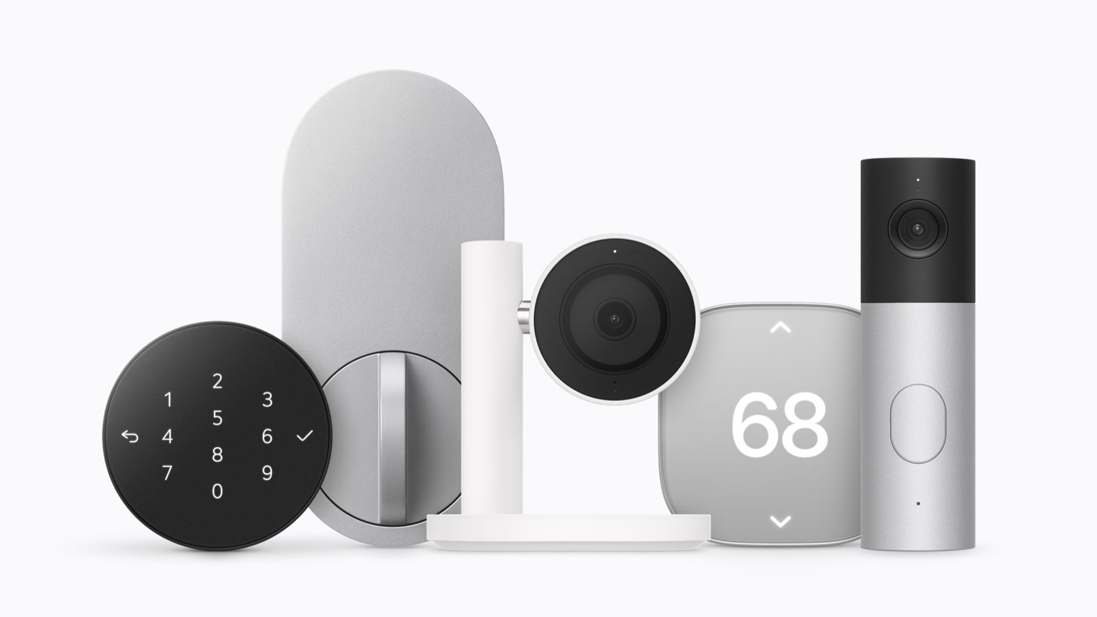 Gamme Apple Home Collection : serrure connectée, caméra, thermostat et sonnette vidéo