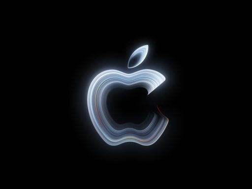 Logo Apple lumineux du teaser « Pro and tell » publié par Apple le 19 octobre 2026